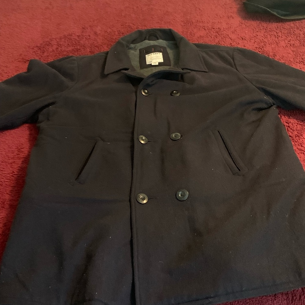 Black 2XL old navy double breasted pea coat